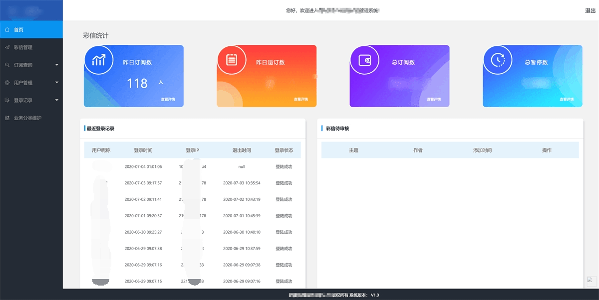 某單位彩信發(fā)送系統(tǒng)