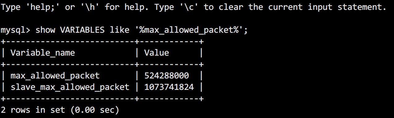 解決MySQL ERR 1153 Got a packet bigger than 'max_allowed_packet' bytes 錯(cuò)誤